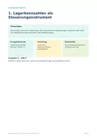 Vorschau - Arbeitsblätter - Lagerkennzahlen & Bestellpunkt – Praxis - Seite 1
