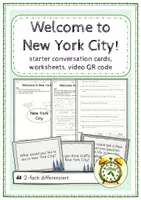 Vorschau - Arbeitsblätter - Welcome to New York City! (conversation cards, video worksheet) - Deckblatt