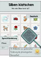 Vorschau - Stationenlernen - Phonologische Bewusstheit – WACHSENDES MATERIALPAKET zur Sprachförderung | Reime, Silben & Anlaute - Seite 1