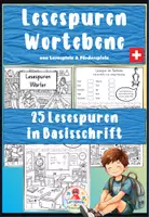 Vorschau - Arbeitsblätter - 25 Lesespuren auf Wortebene - Basisschrift - mit Lösungen - Deckblatt