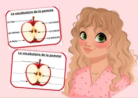 Aperçu - Feuilles d'exercices - Le vocabulaire de la pomme - Page de couverture