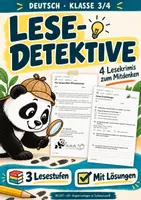 Vorschau - Arbeitsblätter - Lesekrimis Klasse 3/4 – 4 Fälle, 3 Lesestufen - Deckblatt