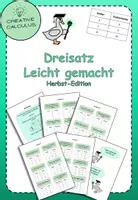 Vorschau - Arbeitsblätter - Dreisatz leicht gemacht Mittelstufe Herbst Edition - Deckblatt