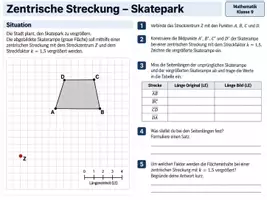 Vorschau - Arbeitsblätter - Zentrische Streckung- Übungspaket - Seite 1