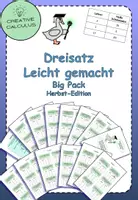 Vorschau - Arbeitsblätter - Dreisatz leicht gemacht - Mittelstufe: big-pack - Herbst-Edition (12 Seiten) - Deckblatt