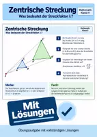 Vorschau - Arbeitsblätter - Zentralische Dreieck- Streckfaktor k - Deckblatt
