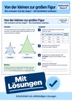 Vorschau - Arbeitsblätter - Von der Kleinen zu Großen Figuren- Streckfaktor k - Deckblatt