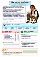 Vorschau - Arbeitsblätter - 🇫🇷 Französisch Leseverständnis: Une journée avec Lucas | Arbeitsblatt + Lösungen - Seite 1
