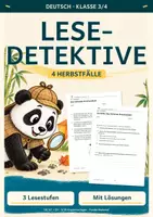 Vorschau - Arbeitsblätter - Herbst-Lesekrimis 3/4 – 4 Fälle, 3 Lesestufen - Deckblatt