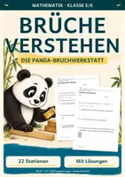 Vorschau - Unterrichtsreihen - Brüche Klasse 5/6 – 22 aufbauende Lernseiten - Deckblatt