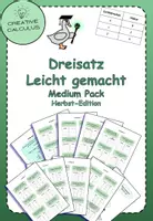 Vorschau - Arbeitsblätter - Dreisatz leicht gemacht Mittelstufe medium-pack - Herbst-Edition (8 Seiten) - Deckblatt