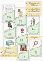 Vorschau - Unterrichtsreihen - Silben lesen in Klasse 1 | Silbenspiel „Ich sage – du sagst" Spiel - Seite 2