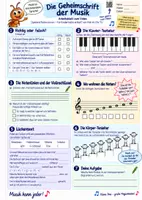 Vorschau - Arbeitsblätter - Die Geheimschrift der Musik – Noten lesen lernen | Arbeitsblatt zum Film „Spielend Noten lernen“ | Klasse 3–6 - Seite 1