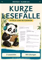 Vorschau - Arbeitsblätter - Leserätsel Klasse 5/6 – 4 Fälle, 2 Lesestufen - Deckblatt