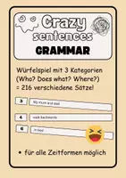 Vorschau - Arbeitsblätter - Crazy Sentences: zur Übung von Zeitformen - Deckblatt