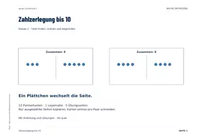 Vorschau - Unterrichtsreihen - Zahlzerlegung bis 10 | Teile finden, ordnen, begründen | Mathe Klasse 1 - Seite 1