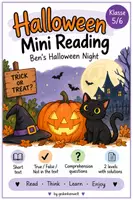 Vorschau - Arbeitsblätter - Halloween Reading Englisch Klasse 5/6 | Leseverstehen mit Differenzierung & Lösungen - Deckblatt