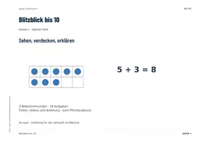 Vorschau - Präsentationen/Tafelbilder - Blitzblick bis 10 | Mengen auf einen Blick erkennen | Digitale Mathe-Routine Klasse 1 - Seite 1