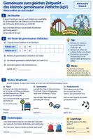 Vorschau - Arbeitsblätter - Gemeinsam zum gleichen Zeitpunkt- kgV Einstieg - Seite 1