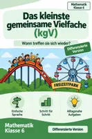 Vorschau - Arbeitsblätter - Das kleinste gemeinsame Vielfache- Gemeinsam zum gleichen Zeitpunkt - Seite 1
