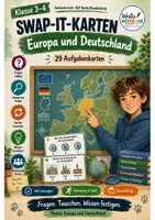 Vorschau - Spiele - Swap-it-Kartenspiel: Europa und Deutschland – bewegtes Klassenspiel für Sachunterricht 3/4 | Farbe & S/W | Duplex- und manueller Druck - Deckblatt