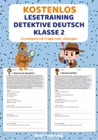 Vorschau - Arbeitsblätter - Kostenlos: Lesetraining Detektive – Leseverständnis Klasse 2 - Deckblatt