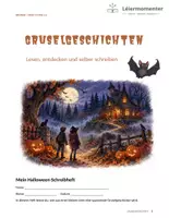Vorschau - Unterrichtsreihen - Lernmappe Gruselgeschichten schreiben - Seite 1