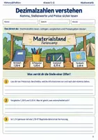 Vorschau - Arbeitsblätter - Dezimalzahlen verstehen Arbeitsheft Klasse 5 bis 6 - Deckblatt