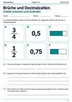 Vorschau - Arbeitsblätter - Brüche und Dezimalzahlen Nachhilfeheft Klasse 5 bis 6 - Deckblatt
