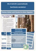 Vorschau - Unterrichtsreihen - 5-Schritt-Lesemethode Ägypten Götter Glaube differenziert Klasse 4-6 - Deckblatt