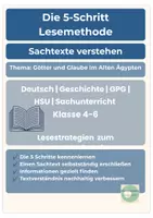 Vorschau - Unterrichtsreihen - 5-Schritt-Lesemethode Ägypten Götter Glaube differenziert Klasse 4-6 - Seite 1