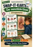 Vorschau - Spiele - Swap-it-Kartenspiel: Der menschliche Körper – bewegtes Klassenspiel für Sachunterricht 3/4 | Farbe & S/W | Duplex- und manueller Druck - Deckblatt