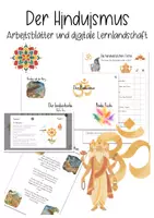 Vorschau - Unterrichtsreihen - Digitale Lernlandschaft: Der Hinduismus: die Weltreligionen (mehrfach differenziert) - Deckblatt