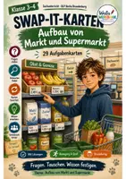 Vorschau - Spiele - Swap-it-Kartenspiel: Aufbau von Markt und Supermarkt – bewegtes Klassenspiel für Sachunterricht 3/4 | Farbe & S/W | Duplex- und manueller Druck - Deckblatt
