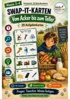 Vorschau - Spiele - Swap-it-Kartenspiel: Vom Acker bis zum Teller – bewegtes Klassenspiel für Sachunterricht 3/4 | Farbe & S/W | Duplex- und manueller Druck - Deckblatt