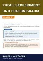Vorschau - Arbeitsblätter - Zufallsexperiment & Ergebnisraum – Skript mit Lösungen Klasse 8/9 - Deckblatt