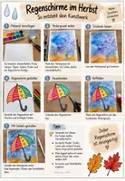 Vorschau - Mal- und Bastelvorlagen - Kunst: Regenschirme im Herbst Klasse 1-3 - Seite 2