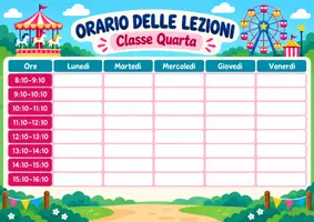 anteprima - Schede informative - 📚 Orari settimanali dalla classe prima alla quinta - Pagina 2