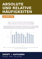 Vorschau - Arbeitsblätter - Absolute & relative Häufigkeiten – Skript mit Lösungen Klasse 8/9 - Deckblatt
