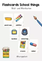 Vorschau - Bildkarten - Wachsendes Materialpaket Flashcards Englischunterricht Klasse 3 & 4 - Seite 1