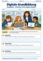 Vorschau - Arbeitsblätter - Digitale Grundbildung Mini Bundle Klasse 5 bis 6 Schulstart Medienbildung und Informationsprüfung - Seite 1