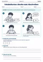 Vorschau - Arbeitsblätter - Englisch Vokabelkarten Arbeitsheft Klasse 5 bis 6 Abrufen statt Abschreiben - Deckblatt