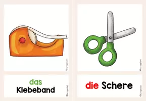 Vorschau - Fördermaterial/Inklusion - Bild- und Wortkarten Schulsachen - DaZ Unterricht (A1) - Seite 3