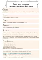Aperçu - Préparation de séance / Séance complète - Éveil aux langues – Période 1 – 2e primaire - Page 1