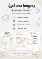 Aperçu - Préparation de séance / Séance complète - Éveil aux langues – Période 1 – 2e primaire - Page de couverture