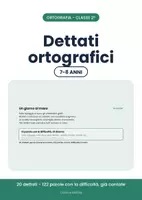 anteprima - Esercizi - 🔤 Dettati ortografici classe seconda: 20 dettati pronti - Pagina di copertina