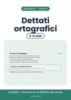 anteprima - Esercizi - 🔤 Dettati ortografici classe quarta: 20 dettati pronti - Pagina di copertina