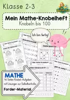 Vorschau - Arbeitsblätter - Mathe-Knobelheft Klasse 2–3 – Logik, Zahlenrätsel & Sudoku bis 100 | Forder-Material | Knobeln - Deckblatt