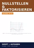 Vorschau - Arbeitsblätter - Nullstellen ganzrationaler Funktionen – Skript mit Lösungen 10–12 - Deckblatt