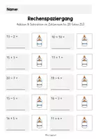 Vorschau - Anderer Materialtyp - Rechenspaziergang - Addition & Subtraktion ZR bis 20 (ohne ZÜ) - Seite 3